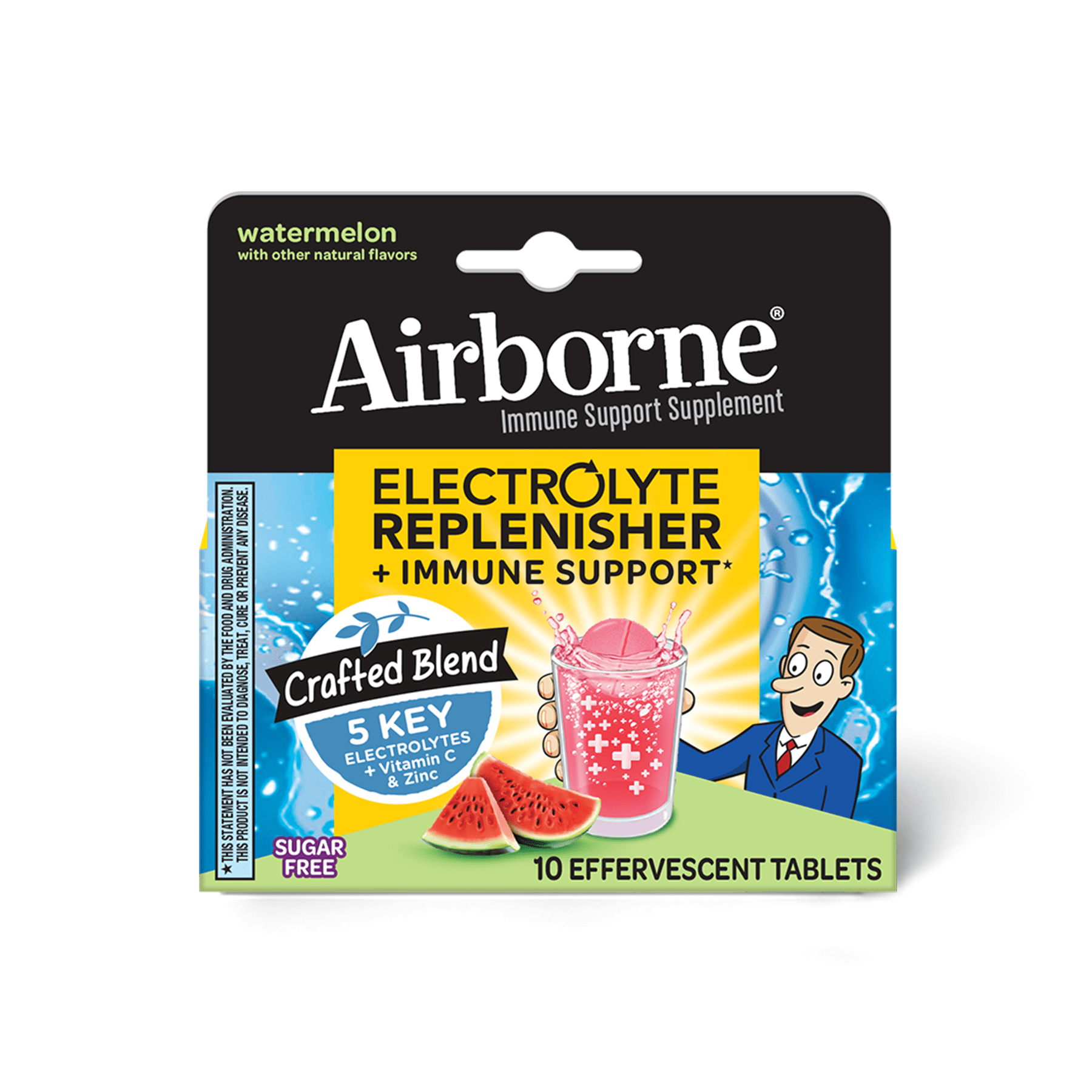 Schiff Vitamins Airborne Electro-Replenisher and Immune Support, 10 effervescent tablets