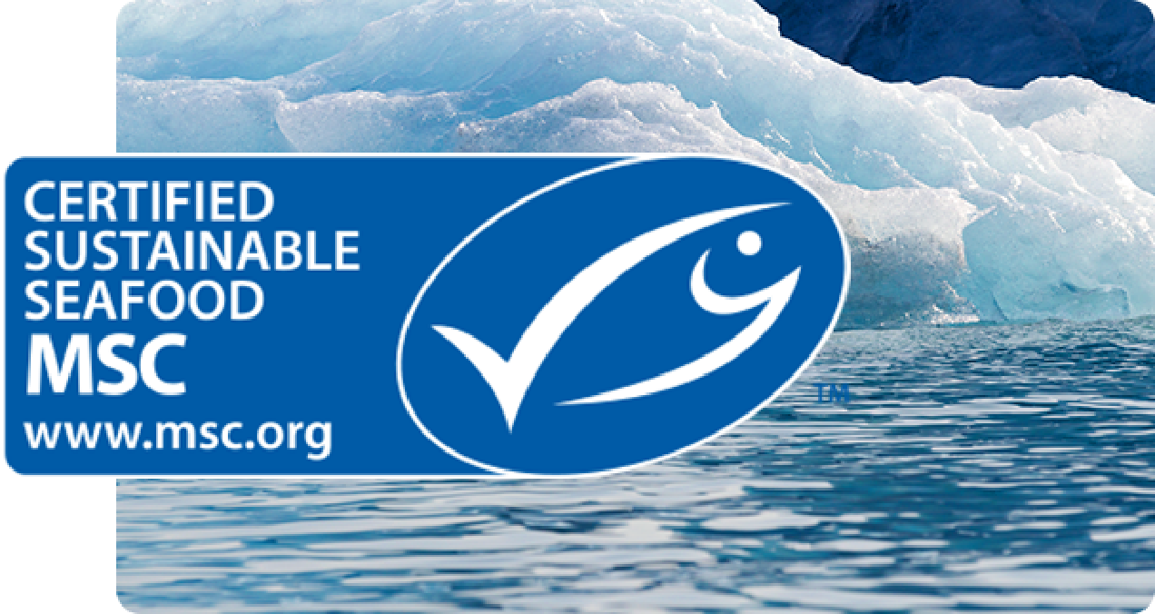 Certificed sustainable seafood MSC