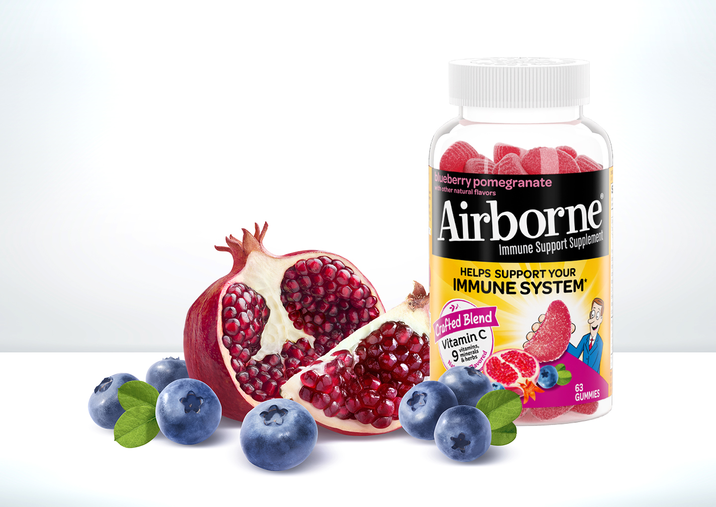Easy-to-take & bursting with Blueberry Pomegranate flavor