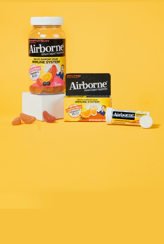 Airborne Immune support products banner