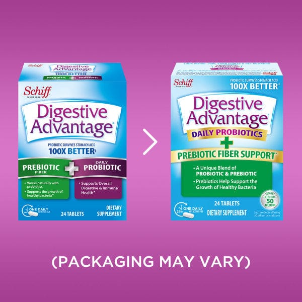 Digestive Advantage Prebiotic Fiber Plus Probiotic Tablets