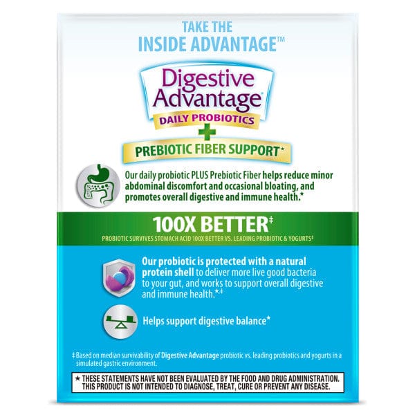 Digestive Advantage Prebiotic Fiber Plus Probiotic Tablets