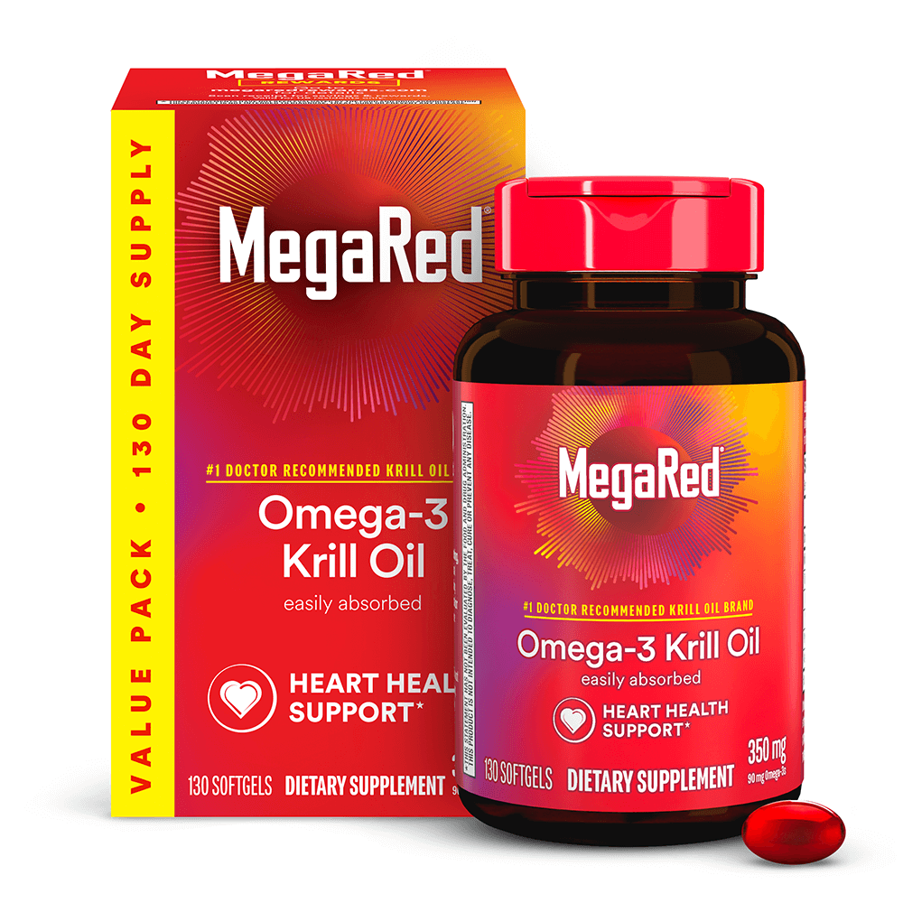 MegaRed 350mg Superior Omega-3 Krill Oil Softgels