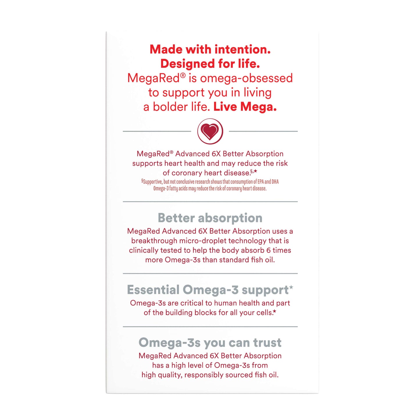 MegaRed Advanced 6X Better absorption 800mg