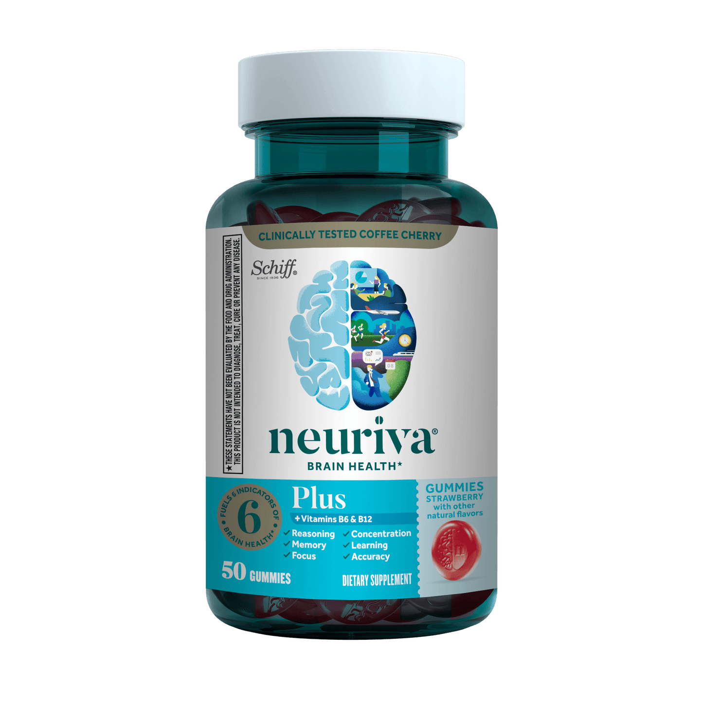 Neuriva Brain Health Strawberry Plus Gummies