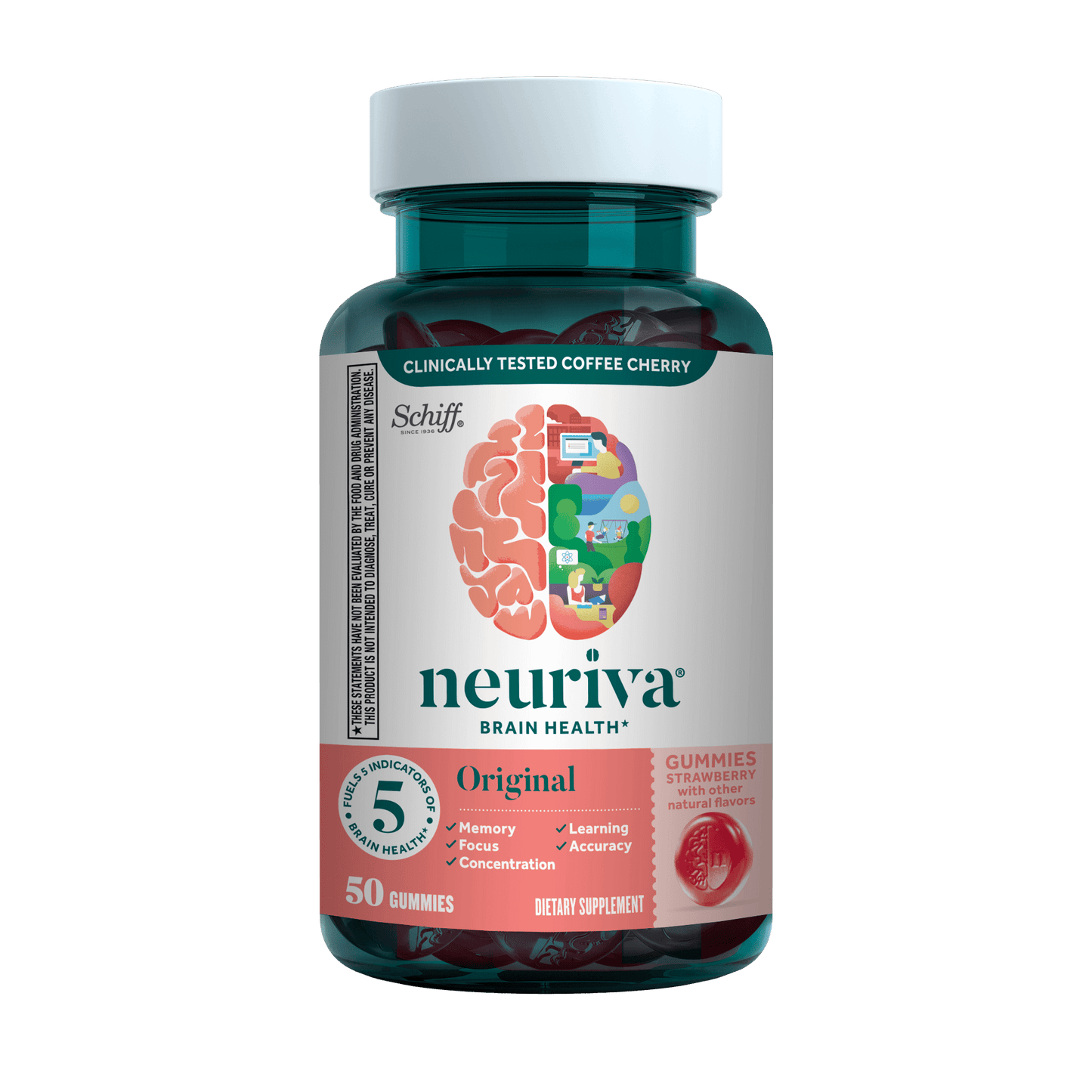 Neuriva Brain Health Strawberry Original Gummies