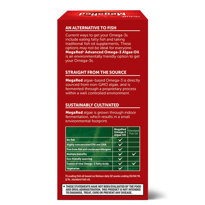 MegaRed Advanced Omega-3 Algae Oil Softgels