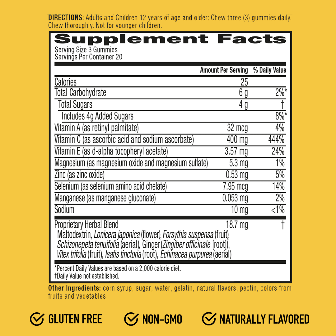 Immune Essentials Gummies - Orchard Fruits