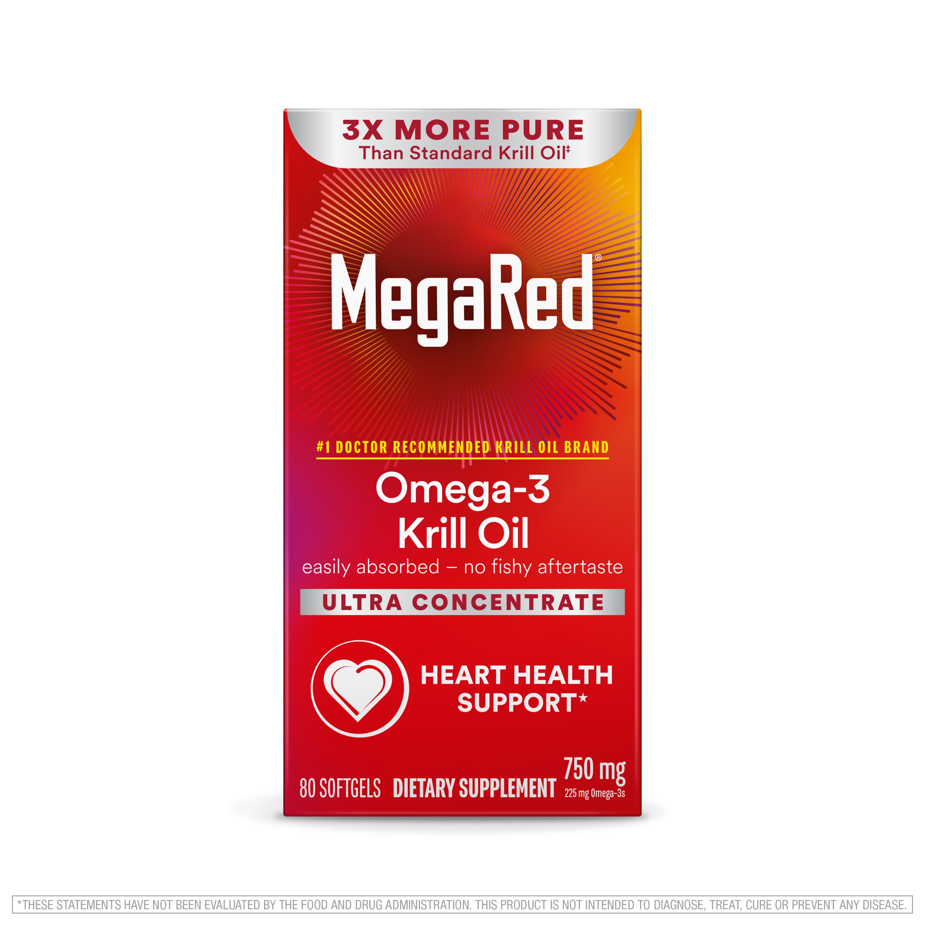 MegaRed Omega-3 Krill Oil 750mg 80ct