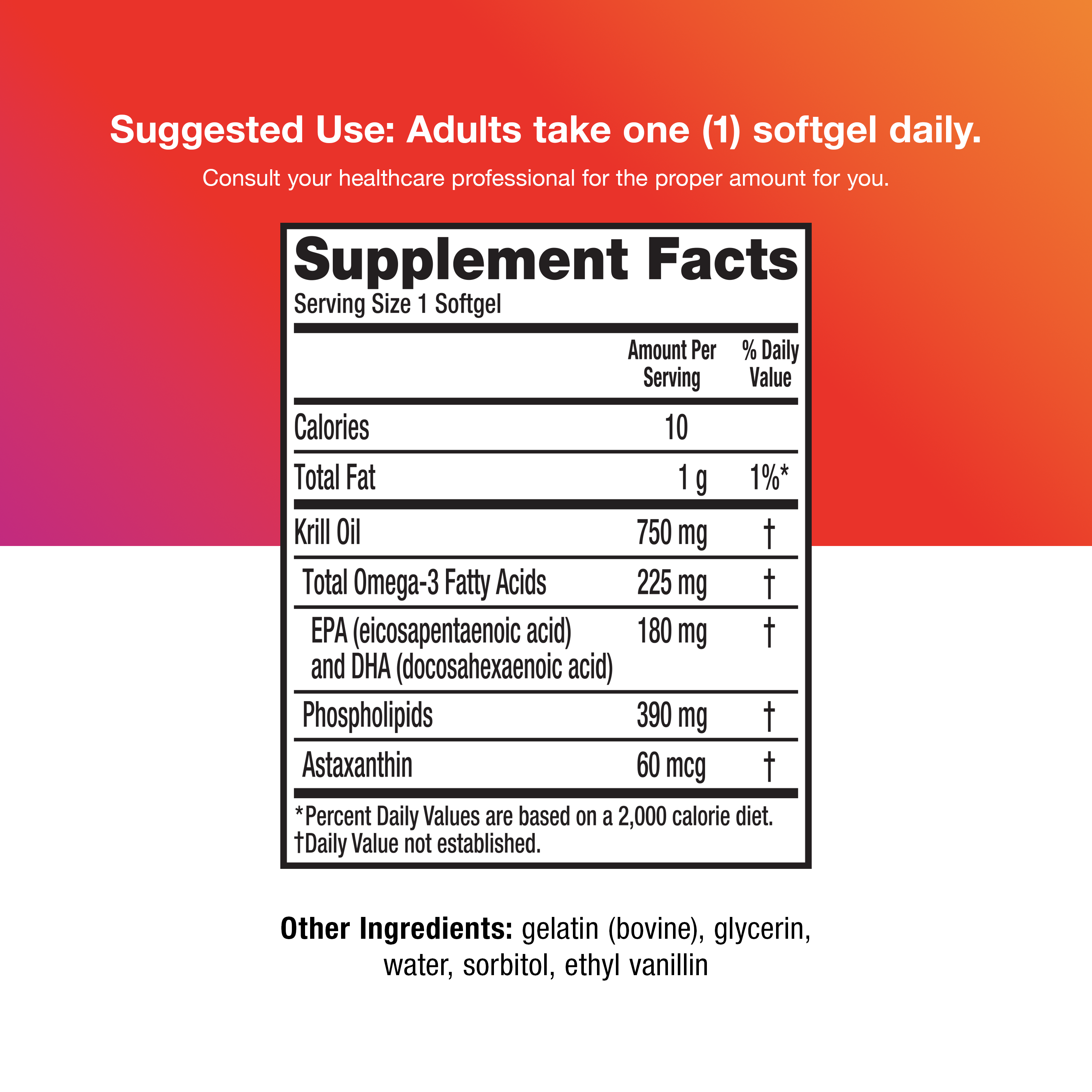 MegaRed Omega-3 Krill Oil 750mg 80ct