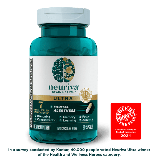 Neuriva nootropics displayed, emphasizing their role in supporting brain health and improving cognitive performance.