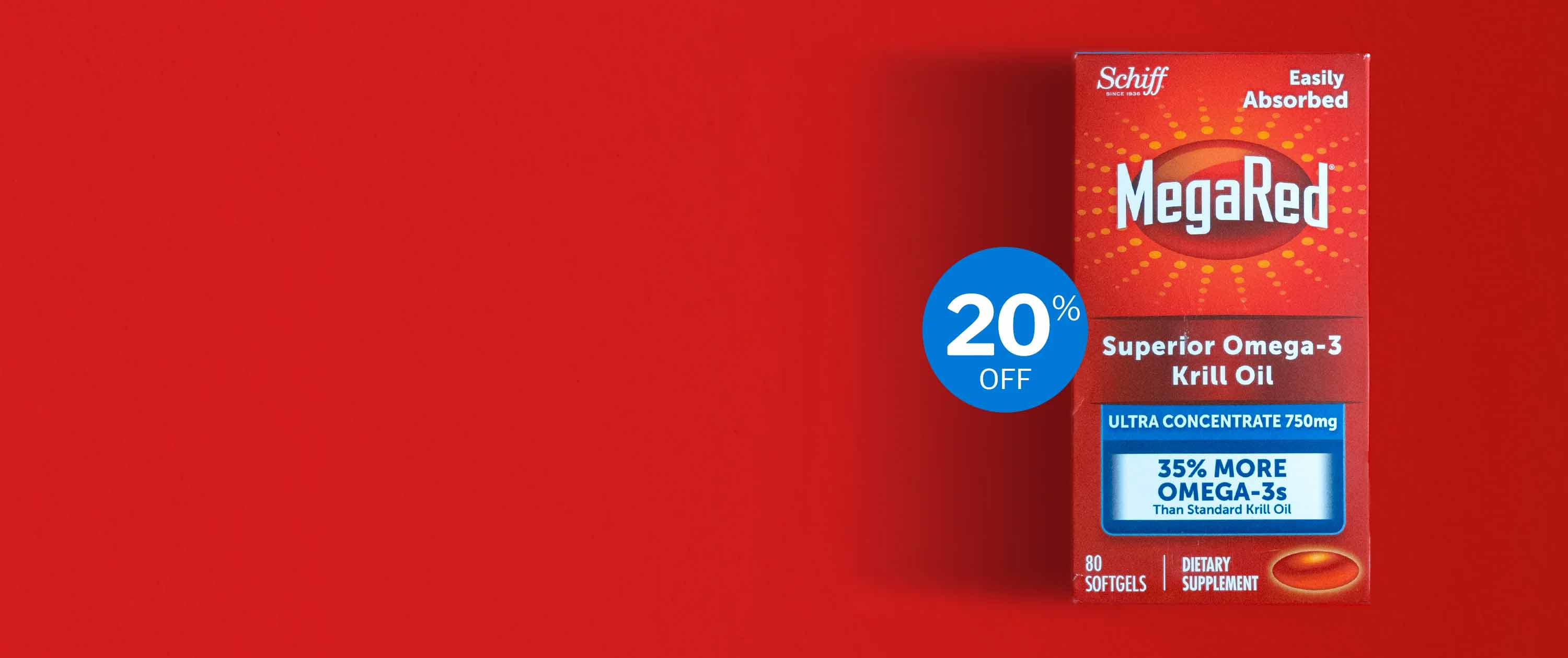 20% off megared banner