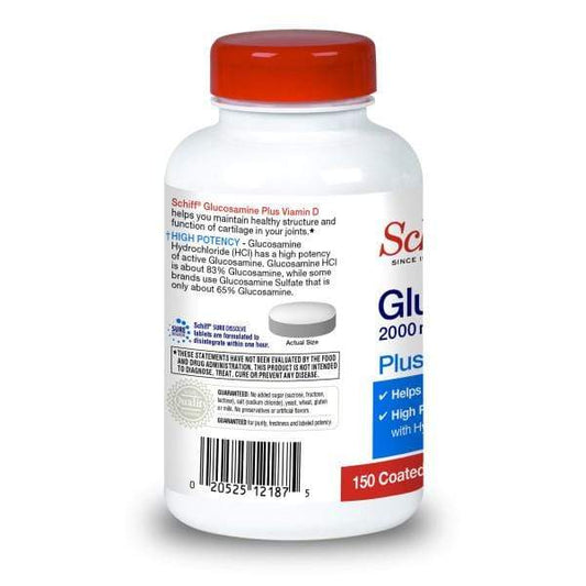 Schiff Glucosamine with Vitamin D3 & Hyaluronic Acid 2000mg