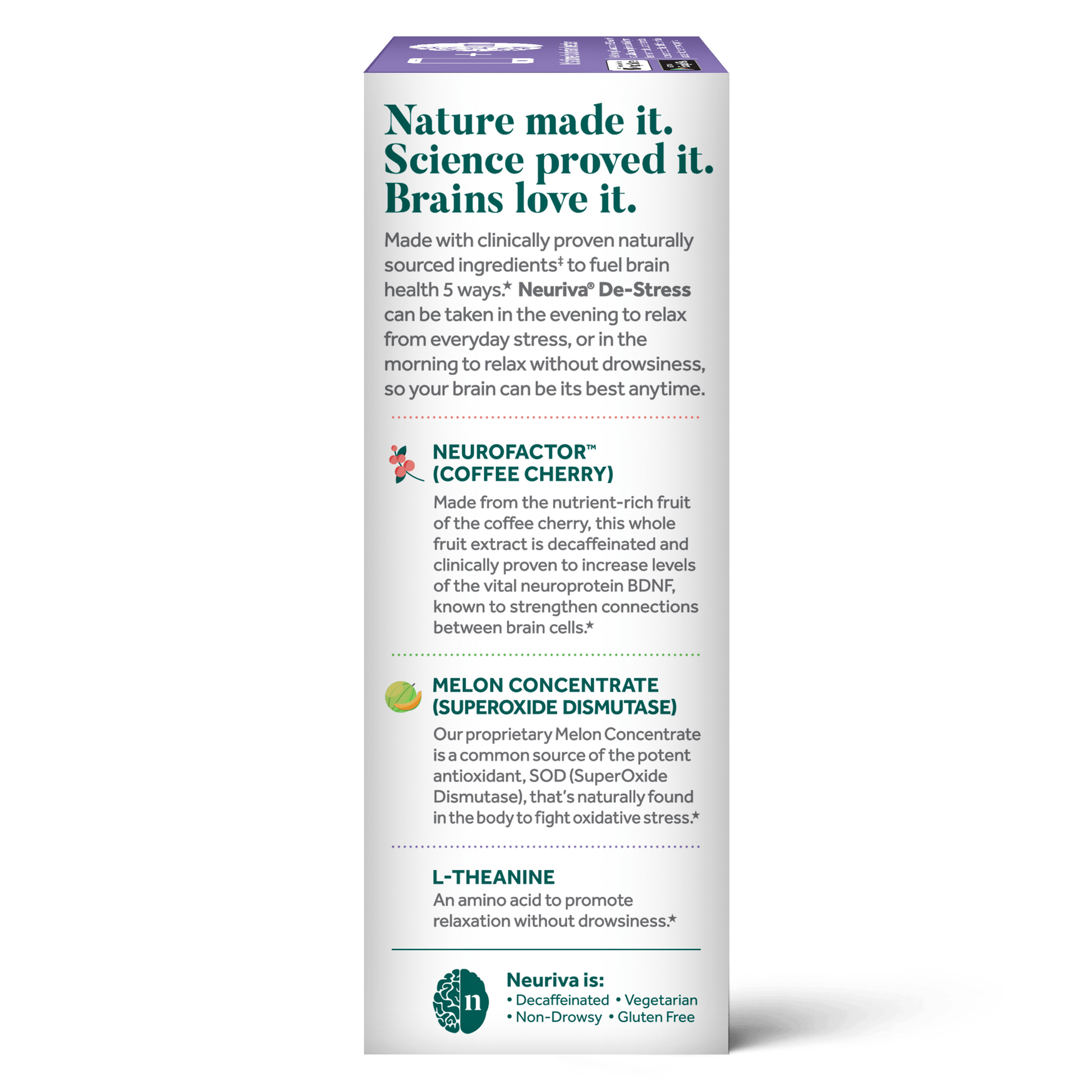 Neuriva Brain Health De-Stress information