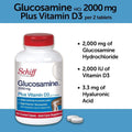 Schiff Glucosamine with Vitamin D3 & Hyaluronic Acid 2000mg