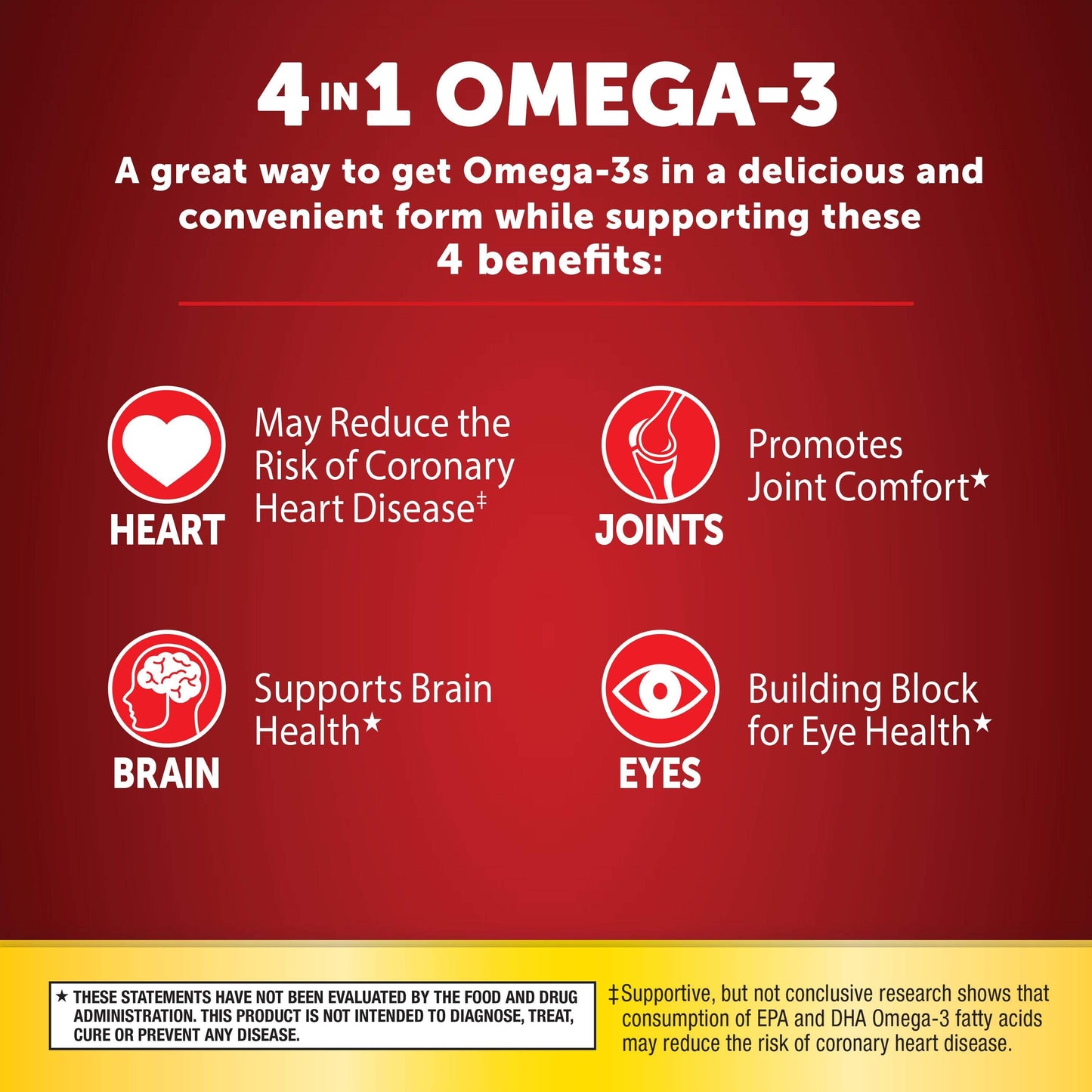 MegaRed Advanced 4in1 Omega-3 Adult Gummies benefits