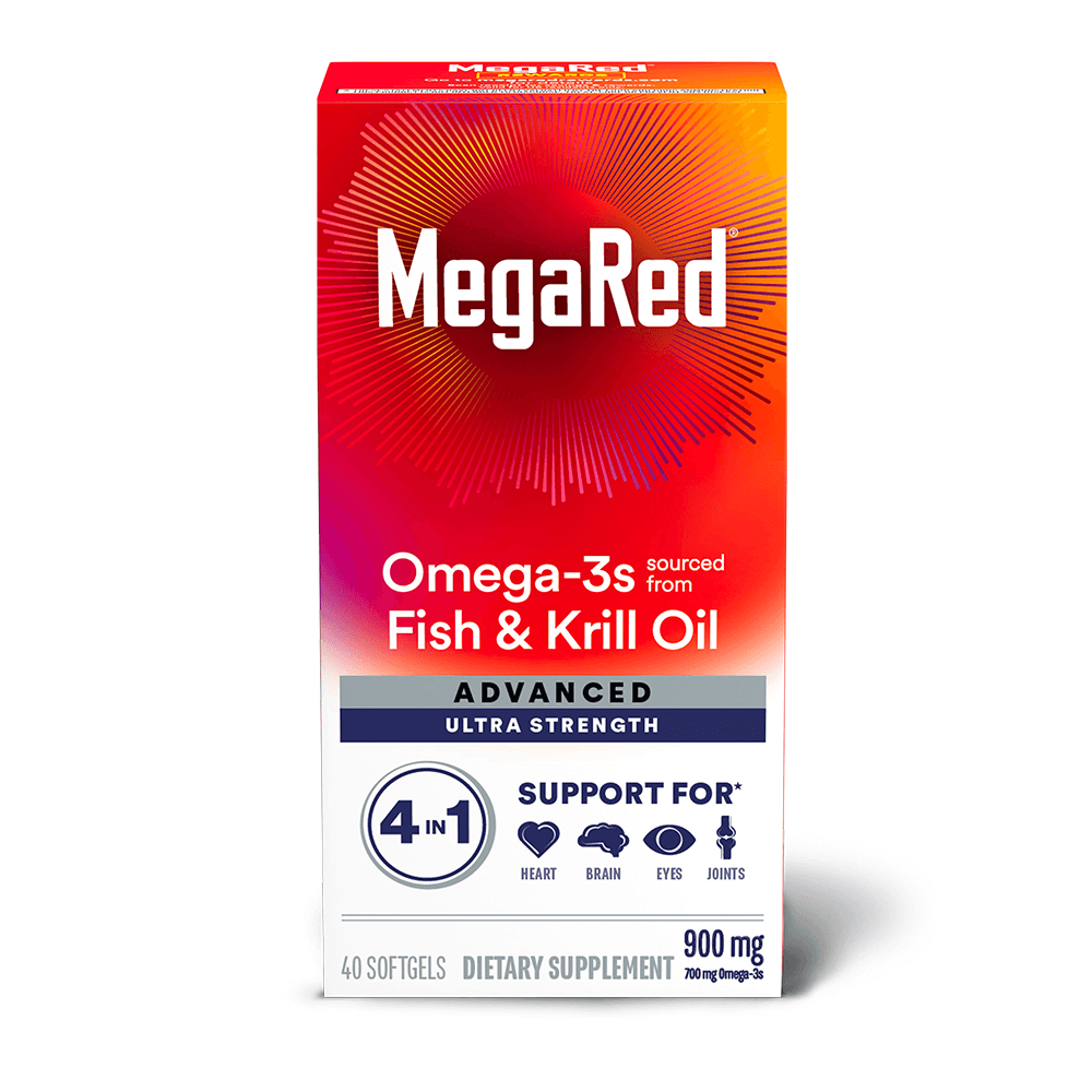 MegaRed 4-in-1 with Omega-3 Fish and Krill Oil, 40 softgels included