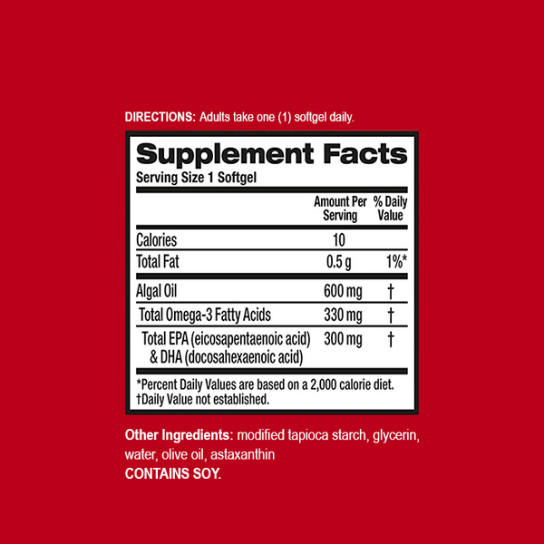 MegaRed Advanced Omega3 Algae Oil Softgels Schiff Vitamins