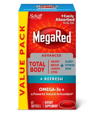 MegaRed Advanced Total Body Refresh 500 mg Softgels