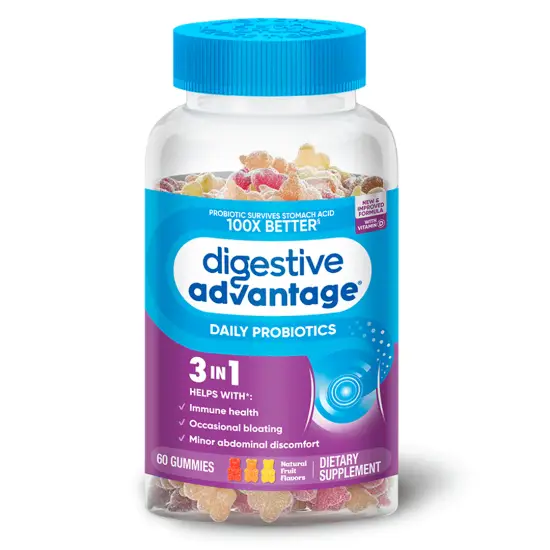 DIGESTIVE ADVANTAGE® Daily Probiotic – Assorted Fruit Blend Gummies