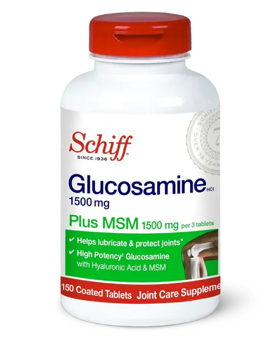 Schiff Glucosamine Tablets Plus MSM and Hyaluronic Acid 1500mg