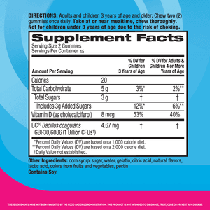 DIGESTIVE ADVANTAGE® Daily Probiotic – Assorted Fruit Blend Gummies