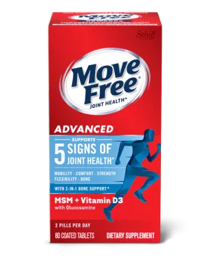 Move Free Advanced MSM + Vitamin D3 Glucosamine Chondroitin Joint Supplement