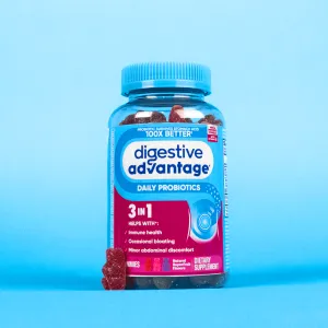 DIGESTIVE ADVANTAGE® Daily Probiotic – Assorted Fruit Blend Gummies