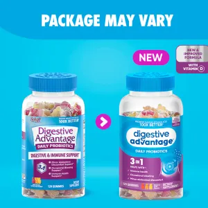 DIGESTIVE ADVANTAGE® Daily Probiotic – Assorted Fruit Blend Gummies
