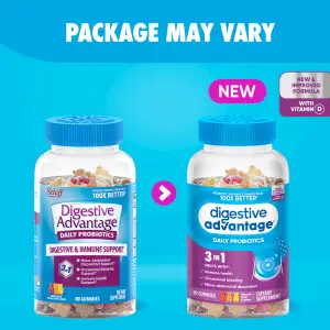 DIGESTIVE ADVANTAGE® Daily Probiotic – Assorted Fruit Blend Gummies