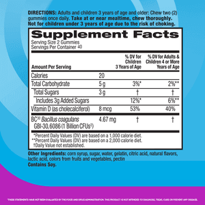 DIGESTIVE ADVANTAGE® Daily Probiotic – Assorted Fruit Blend Gummies